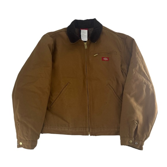 Dickies Other - Dickies Jacket Mens Large Tan Duck Canvas Workwear Detroit Blanket Lined Vintage